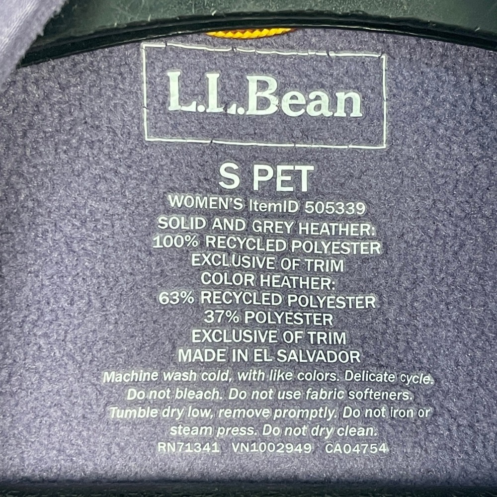 LL Bean Womens Petite S Purple Mountain Classic Full Zip Fleece Jacket 505339 - Picture 2 of 9